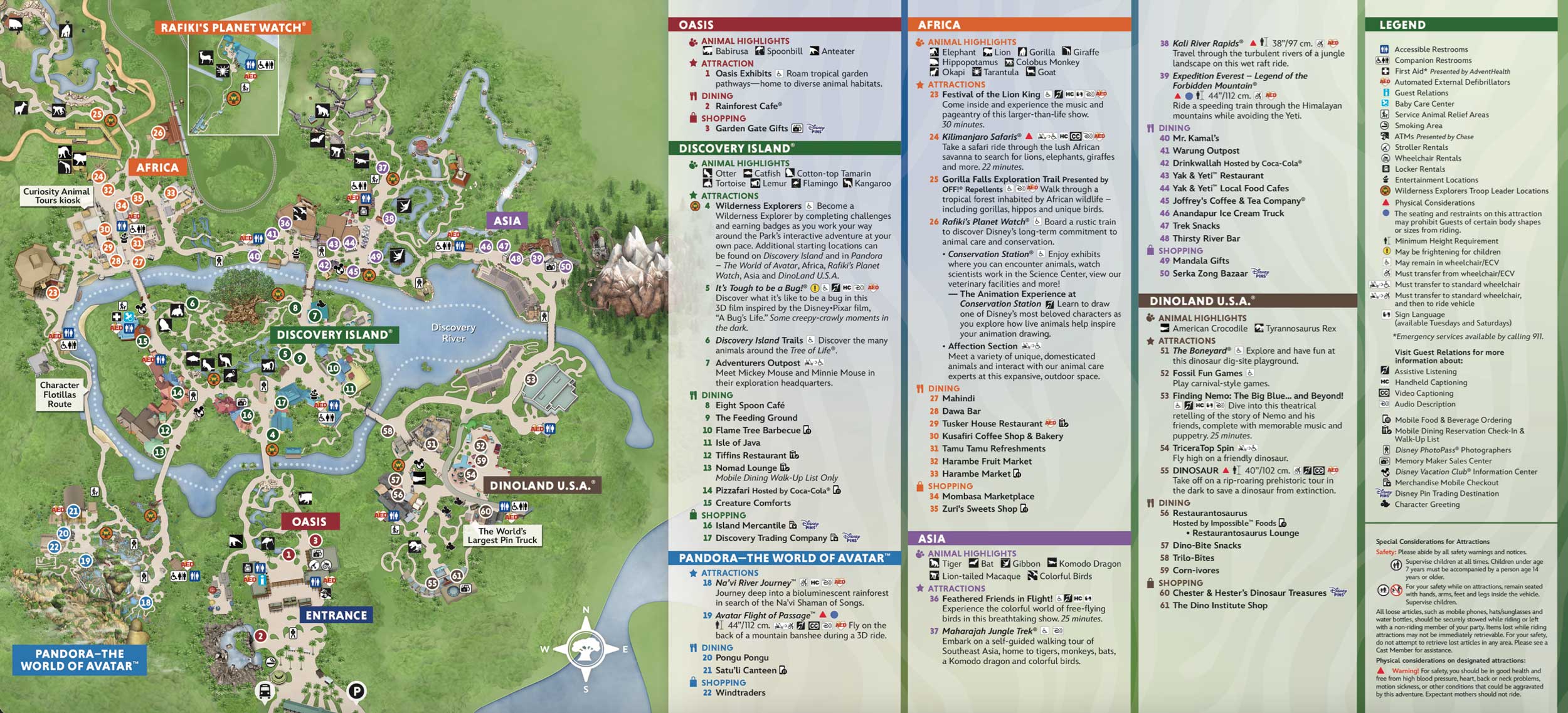 Disney's Animal Kingdom map Theme Park map