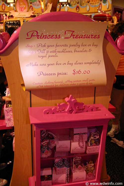 Princess Treasures Display area