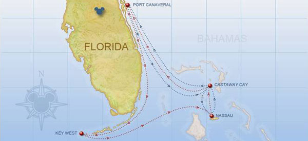 5-Night Bahamas Itinerary Map