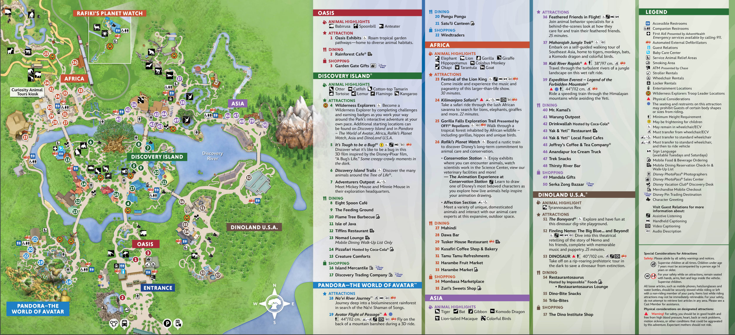 Disney's Animal Kingdom map Theme Park map