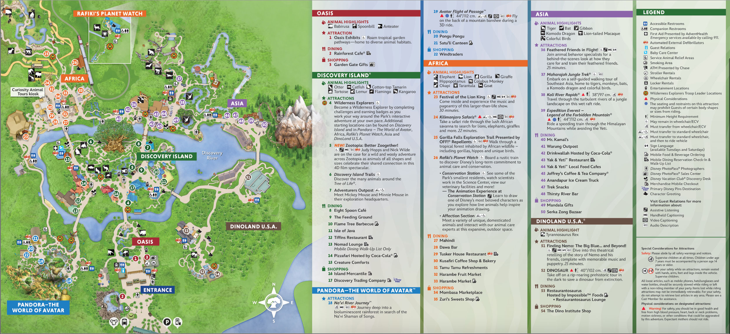 Disney's Animal Kingdom map Theme Park map
