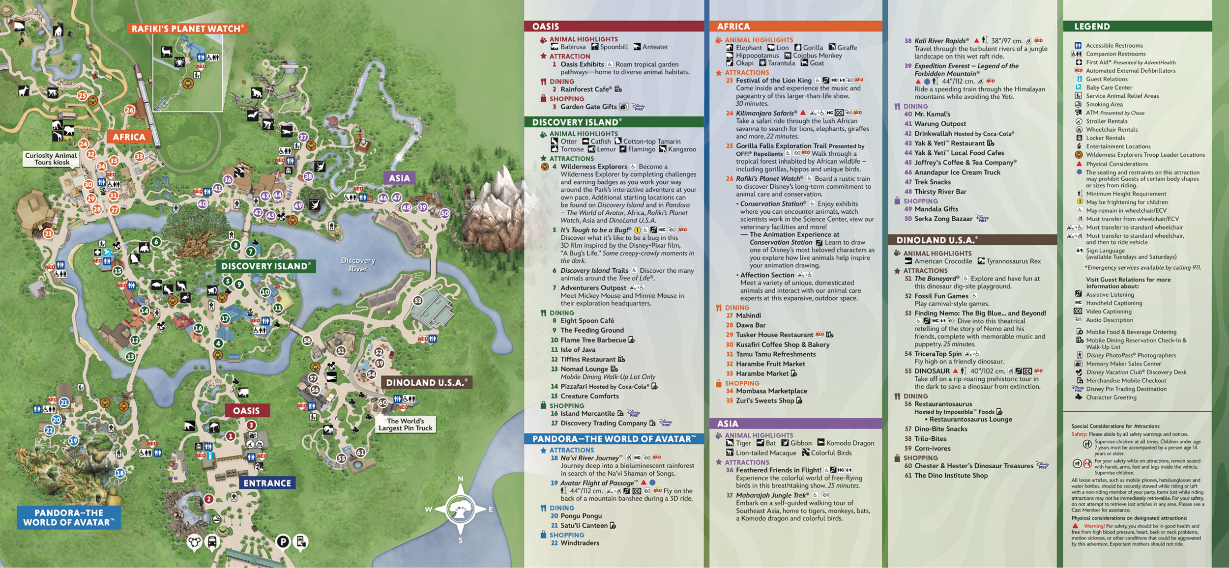 Disney's Animal Kingdom map Theme Park map