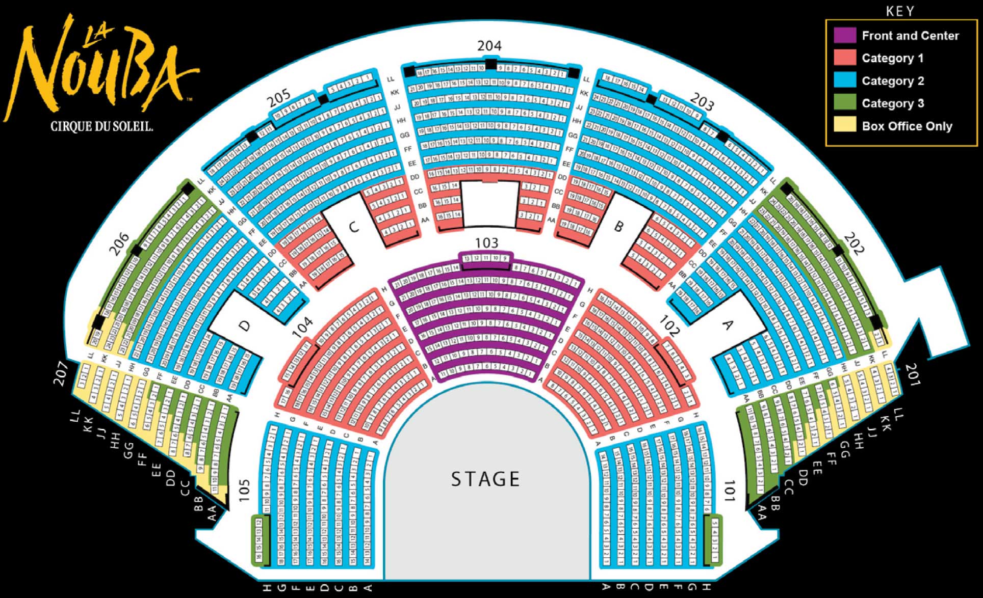 Cirque du Soleil Seating Chart